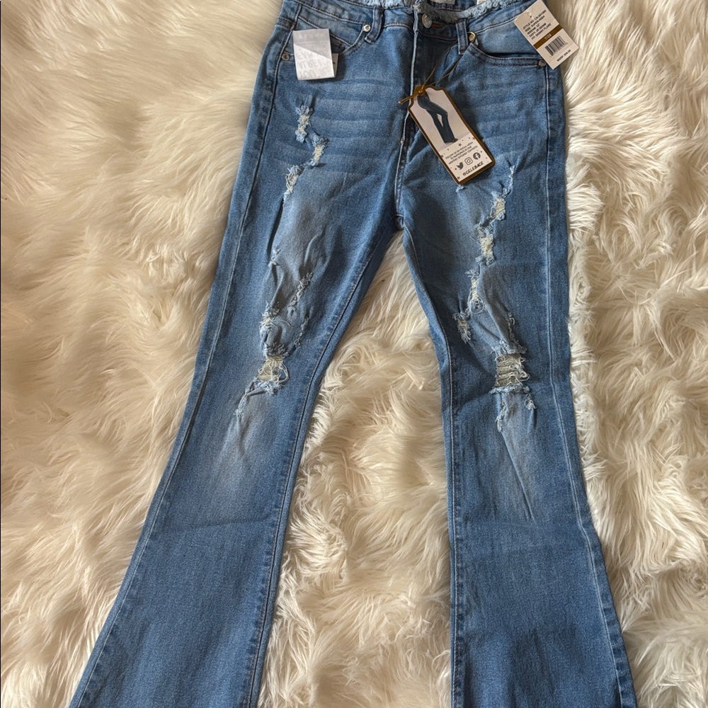 Celebrity Ace Light Blue Flare Jeans